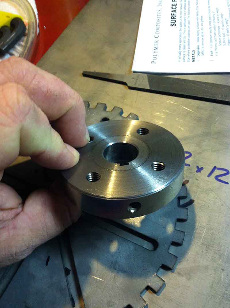 Showing milled hub again